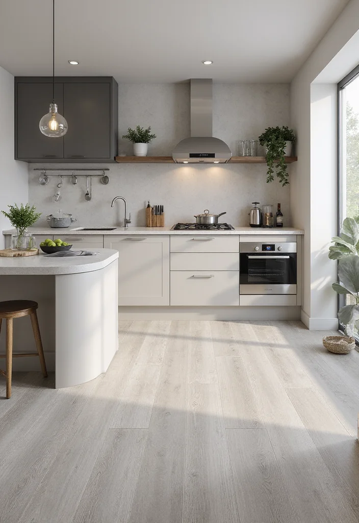 12 Grey Kitchen Flooring Ideas for Clean Modern Balance 23 12 Grey Kitchen Flooring Ideas for Clean Modern Balance - 3. Luxury Vinyl Plank (LVP)