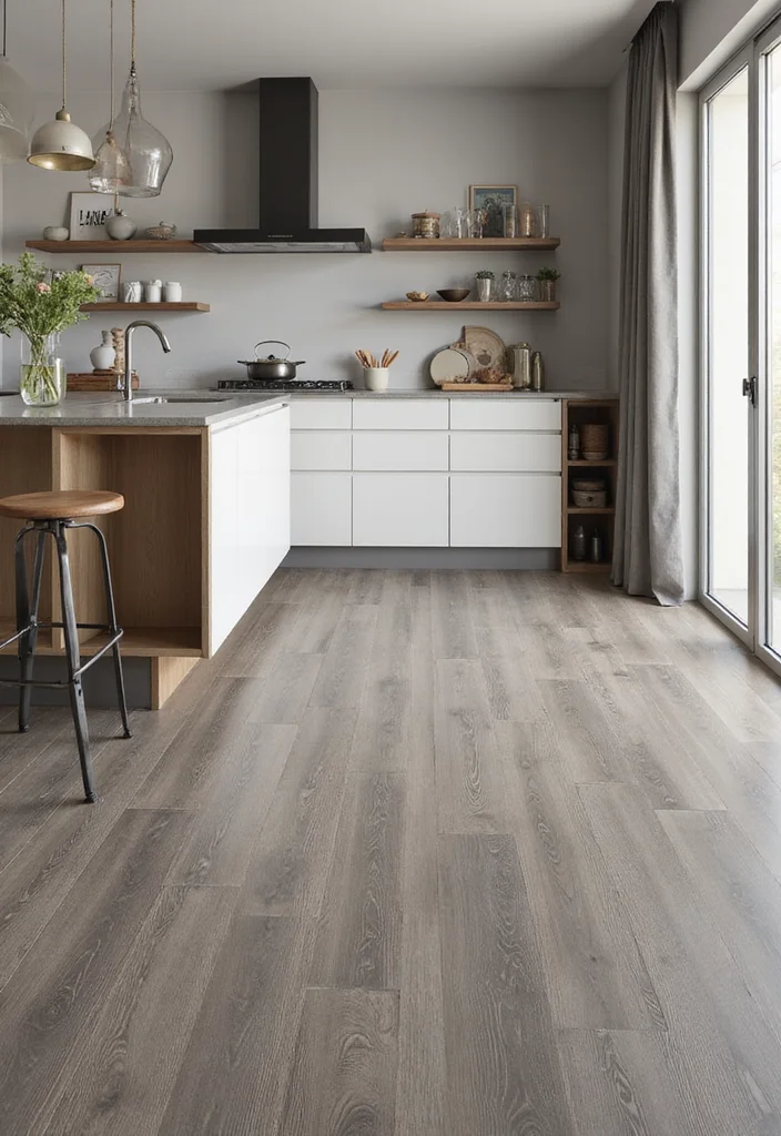 12 Grey Kitchen Flooring Ideas for Clean Modern Balance 67 12 Grey Kitchen Flooring Ideas for Clean Modern Balance - 7. Textured Laminate