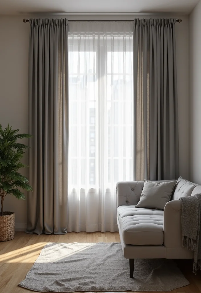 12 Grey Living Room Curtain Ideas for Soft Neutral Style - 6. Grey Blackout Curtains