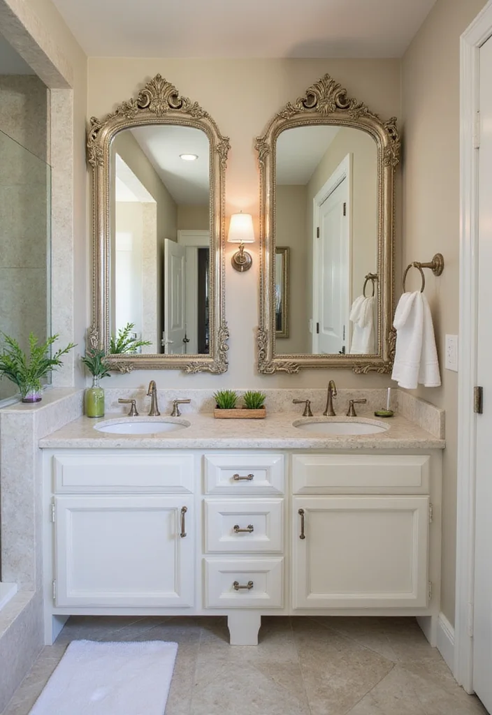 12 His and Her Bathroom Ideas for Balanced Functional Design - 12. Elegant Finishing Touches