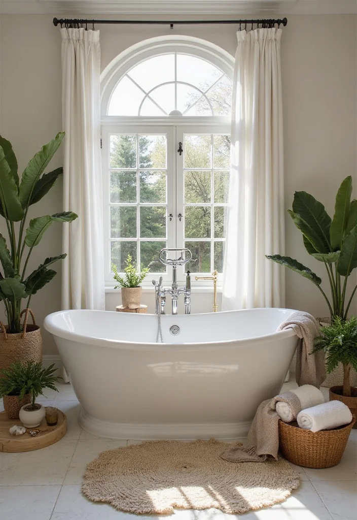 12 His and Her Bathroom Ideas for Balanced Functional Design - 3. Luxurious Bathtub Retreat