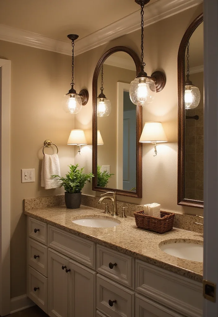 12 His and Her Bathroom Ideas for Balanced Functional Design - 4. Stylish Lighting Solutions
