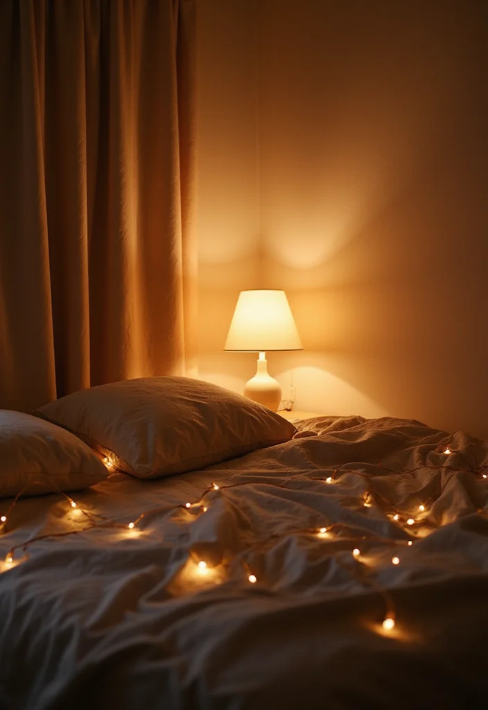 12 Korean Bedroom Ideas for Minimal Cozy Aesthetics - 6. Soft Lighting Options