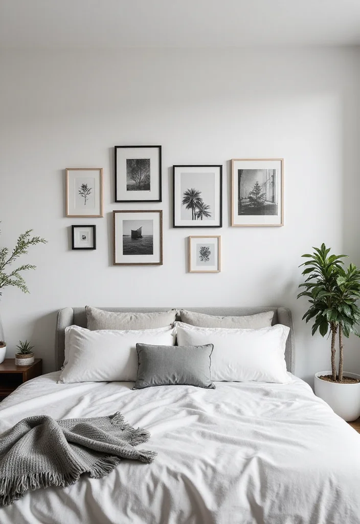 12 Korean Bedroom Ideas for Minimal Cozy Aesthetics - 8. Minimalist Artwork