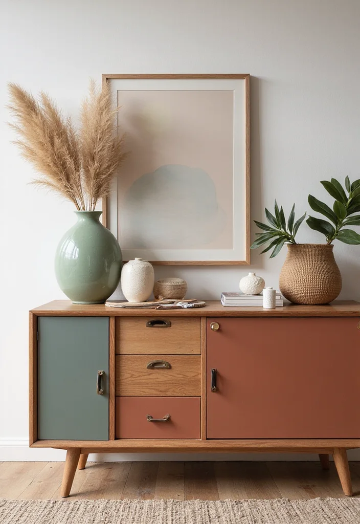12 Living Room Sideboard Decor Ideas for Stylish Storage Displays - 12. Harmonious Color Palette