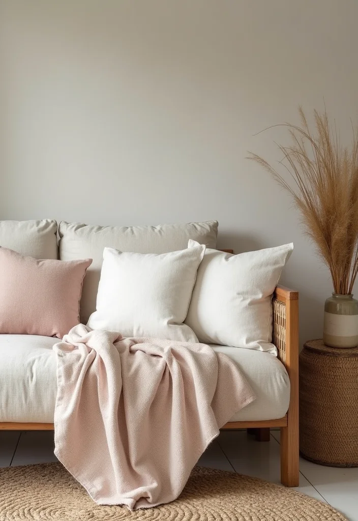 12 Living Room Spring Decor Ideas for Light Airy Refresh - 1. Embrace Natural Textiles