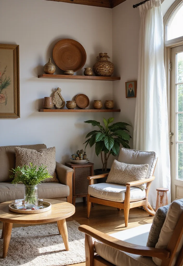 12 Living Room Spring Decor Ideas for Light Airy Refresh - 7. Handcrafted Decor