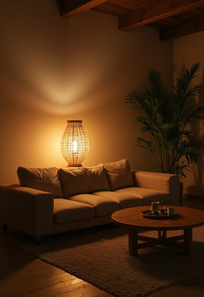 12 Living Room Spring Decor Ideas for Light Airy Refresh - 8. Eco-Friendly Lighting