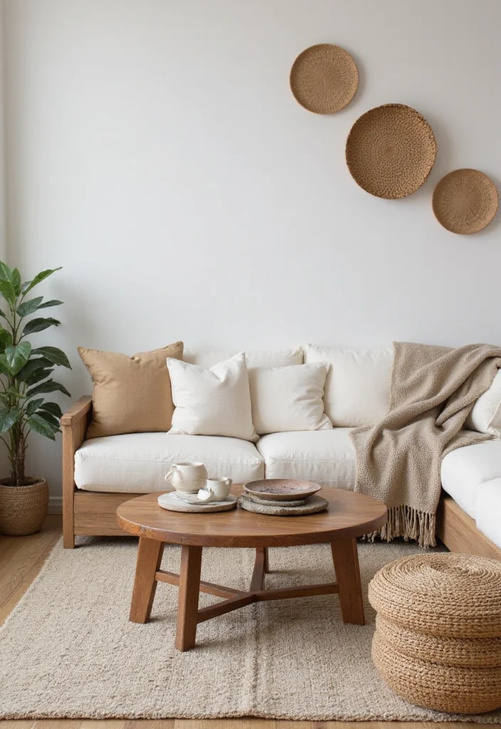 12 Living Room Winter Decor Ideas for Warm Seasonal Comfort - 10. Utilize Natural Elements