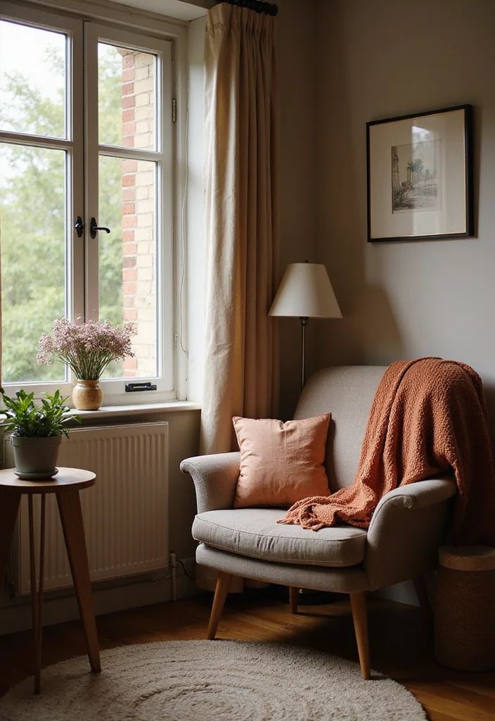 12 Living Room Winter Decor Ideas for Warm Seasonal Comfort - 7. Create a Cozy Reading Nook
