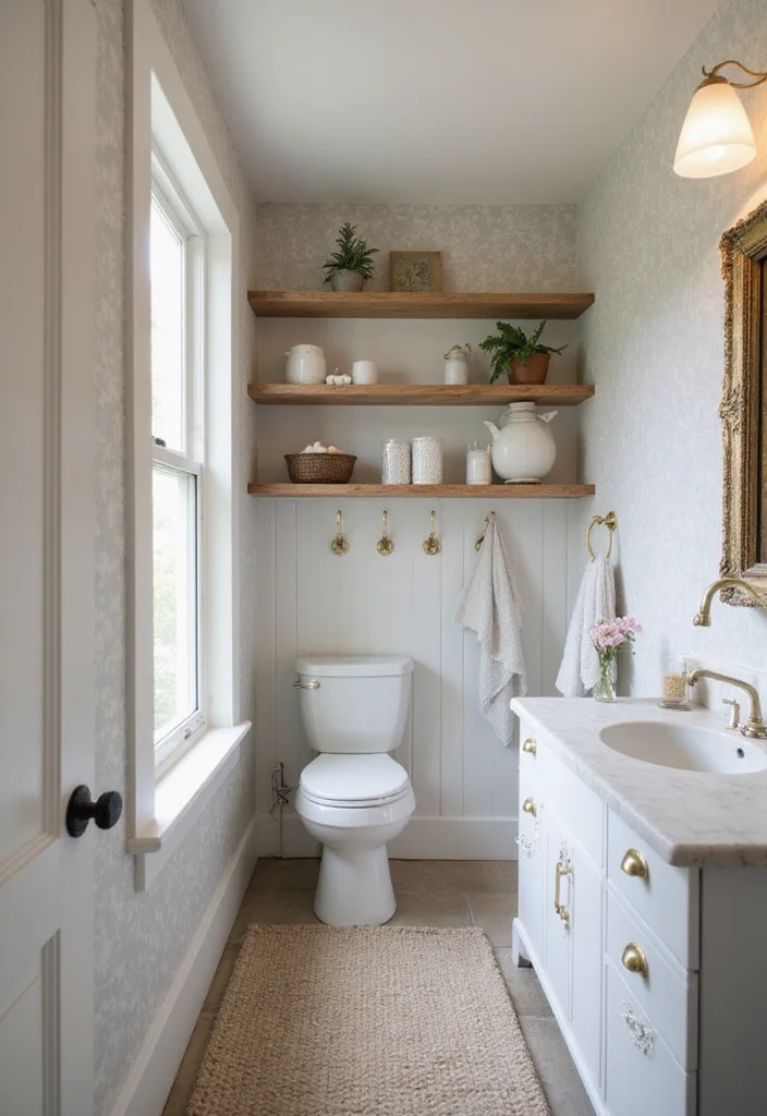 12 Long Bathroom Ideas for Better Flow and Smart Layouts - 3. Creative Use of Wall Space