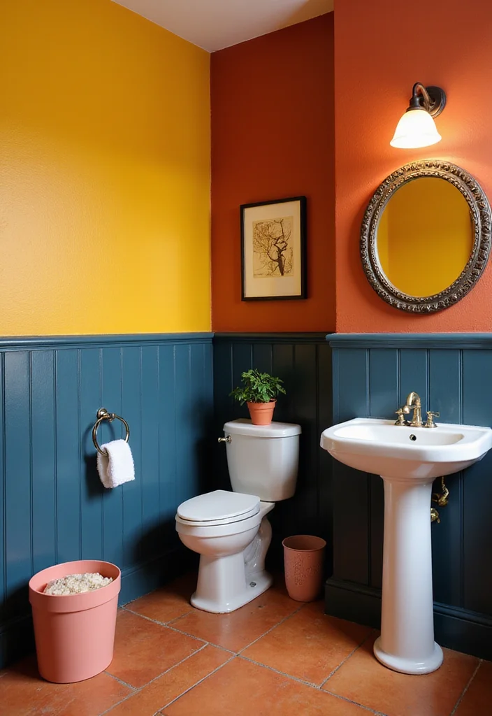 12 Mexican Bathroom Ideas for Vibrant Warm Color - 5. Bold Color Palettes