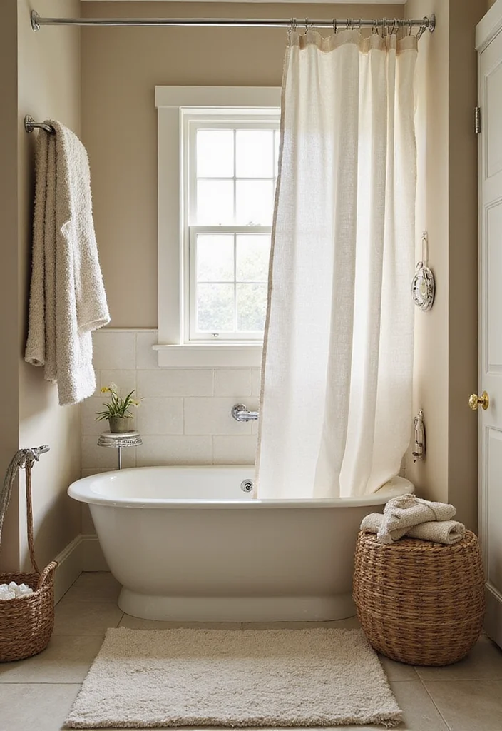 12 Mexican Bathroom Ideas for Vibrant Warm Color - 8. Textured Fabrics