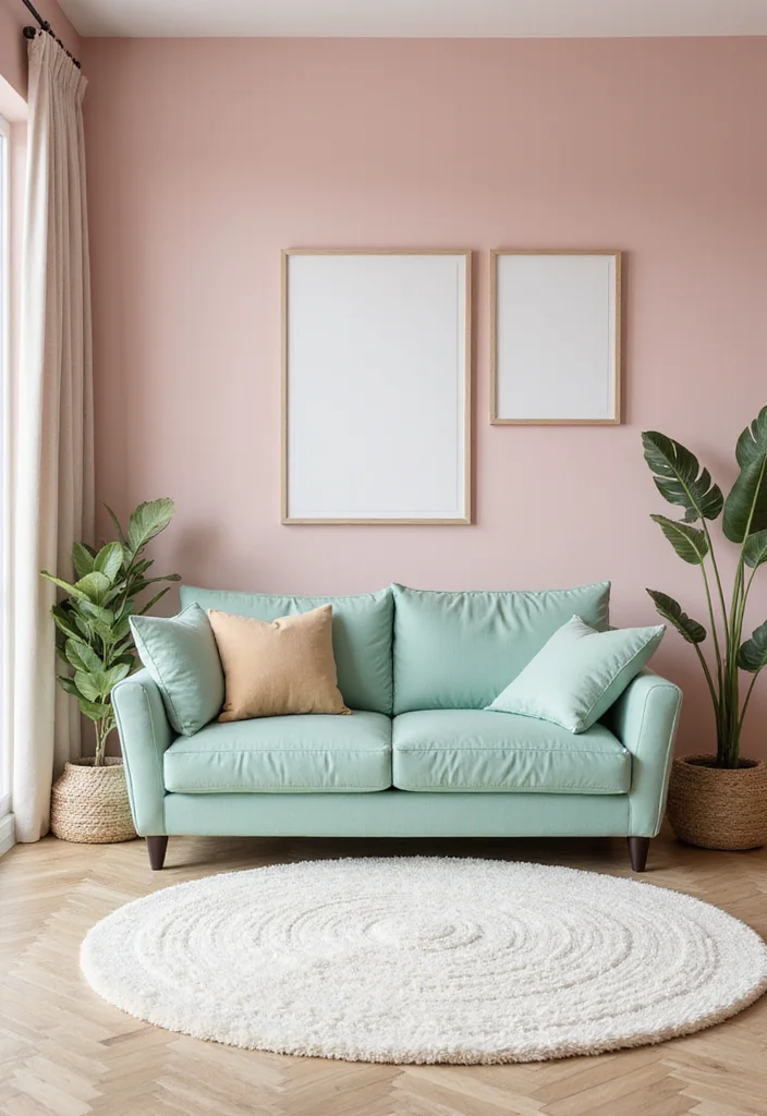 12 Pastel Living Room Ideas for Light Cheerful Interiors - 1. Soothing Soft Shades