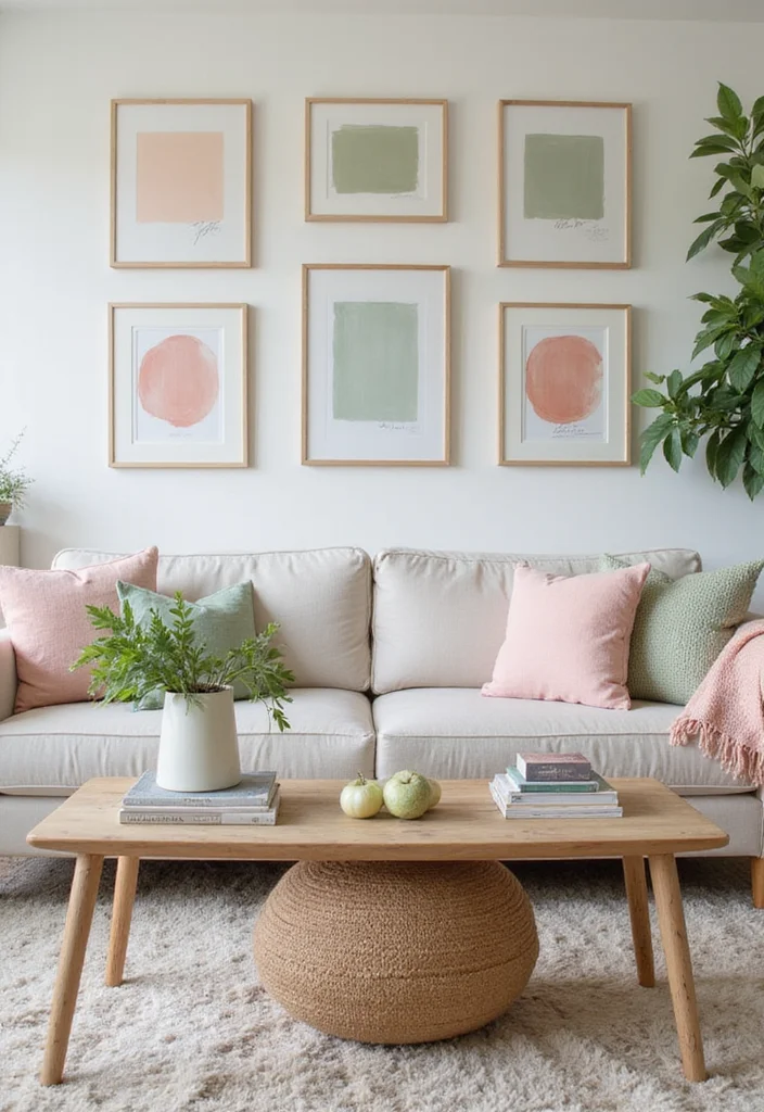 12 Pastel Living Room Ideas for Light Cheerful Interiors - 12. Seasonal Pastel Decor Changes
