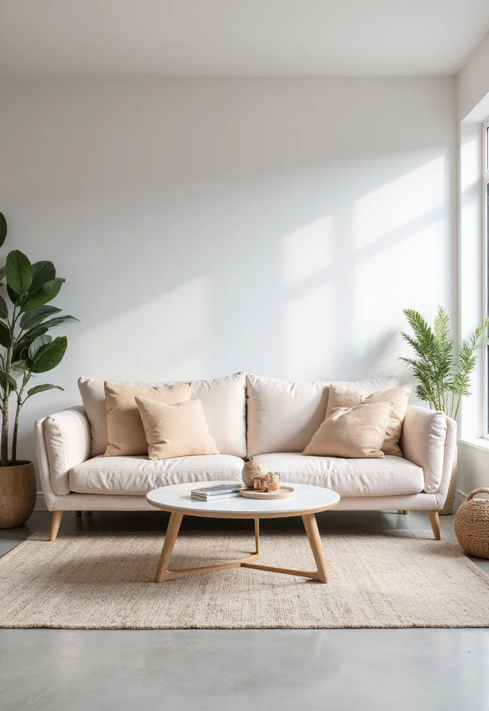 12 Pastel Living Room Ideas for Light Cheerful Interiors - 3. Minimalist Pastel Design