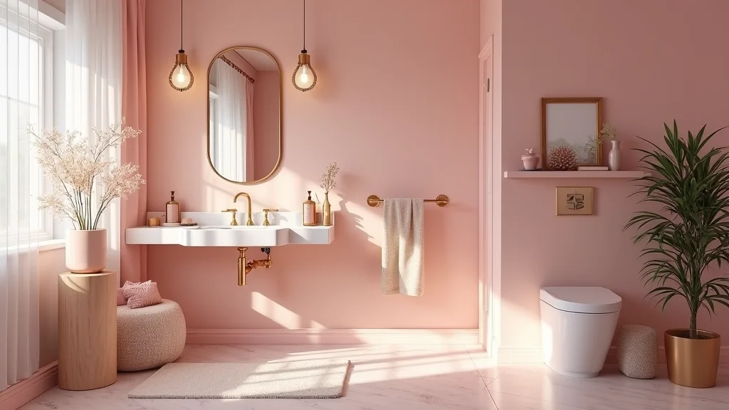 12 Pink and Gold Bathroom Ideas for Chic Feminine Glam