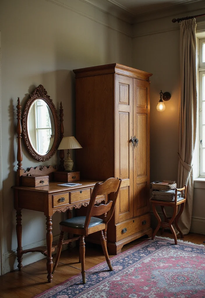 12 Romantic Vintage Bedroom Ideas for Timeless Elegant Charm 12 12 Romantic Vintage Bedroom Ideas for Timeless Elegant Charm - 2. Antique Furniture Finds