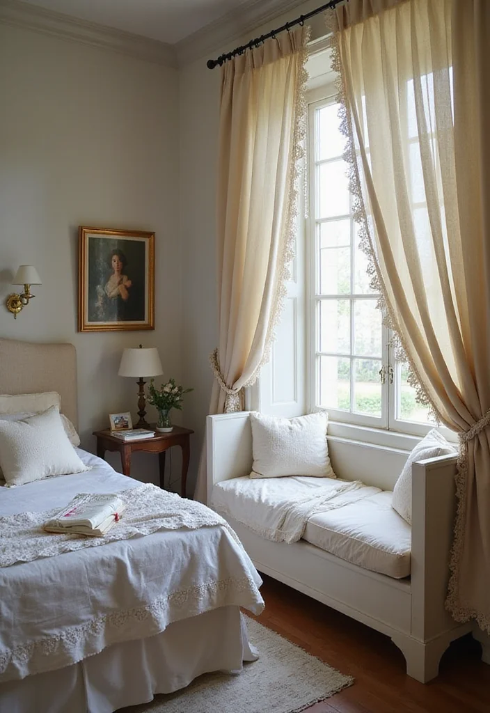 12 Romantic Vintage Bedroom Ideas for Timeless Elegant Charm 23 12 Romantic Vintage Bedroom Ideas for Timeless Elegant Charm - 3. Lace and Fabrics