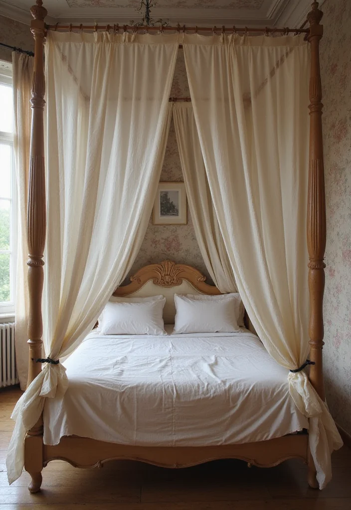 12 Romantic Vintage Bedroom Ideas for Timeless Elegant Charm 56 12 Romantic Vintage Bedroom Ideas for Timeless Elegant Charm - 6. Elegant Canopy Beds