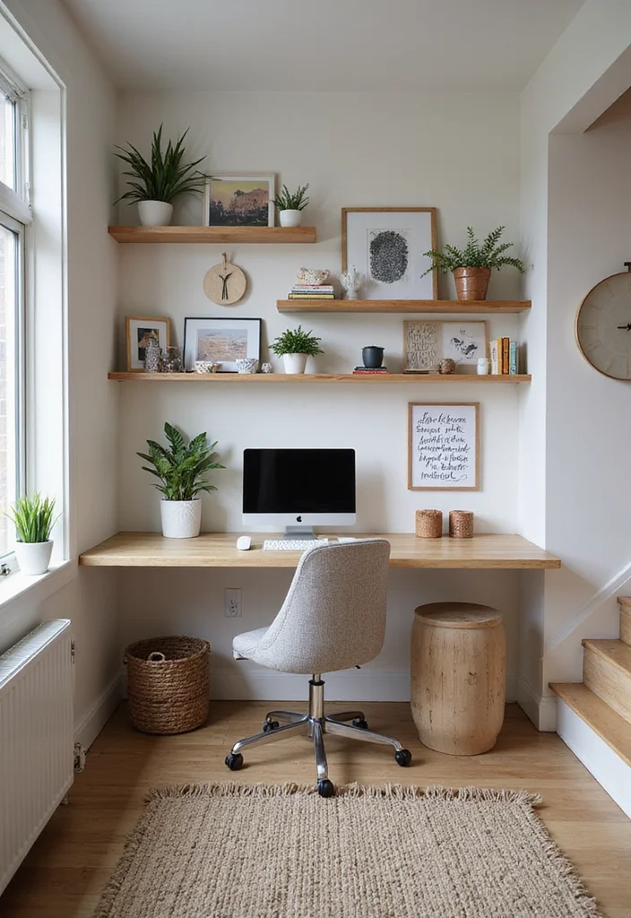 12 Step Down Living Room Ideas for Defined Functional Zones - 12. Multi-Functional Workspace