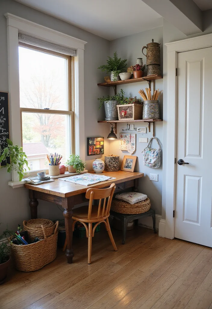 12 Step Down Living Room Ideas for Defined Functional Zones - 7. Art Studio or Craft Corner