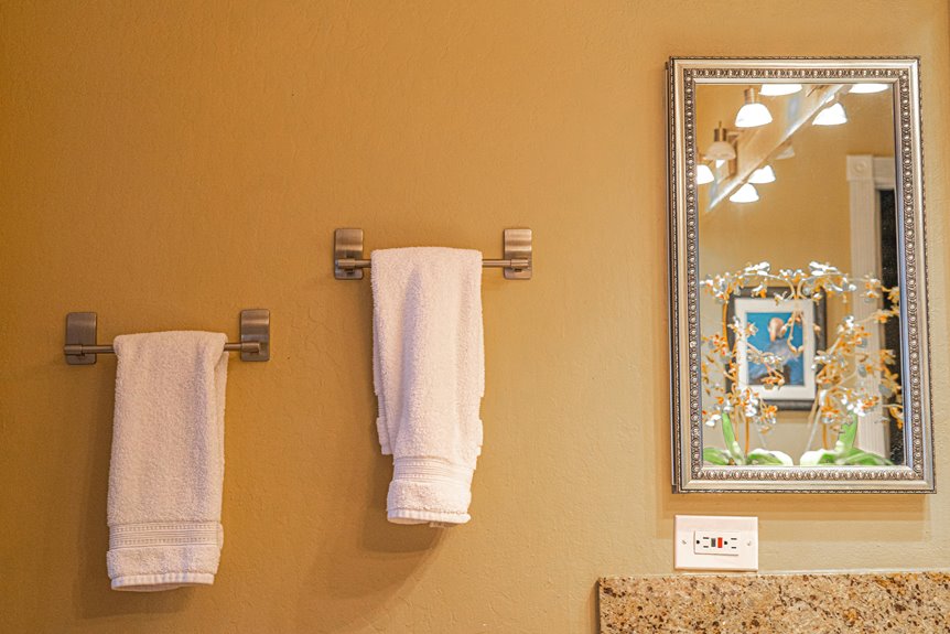bathroom accessories should be organized neatly