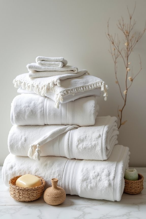 coordinated towel display vignette