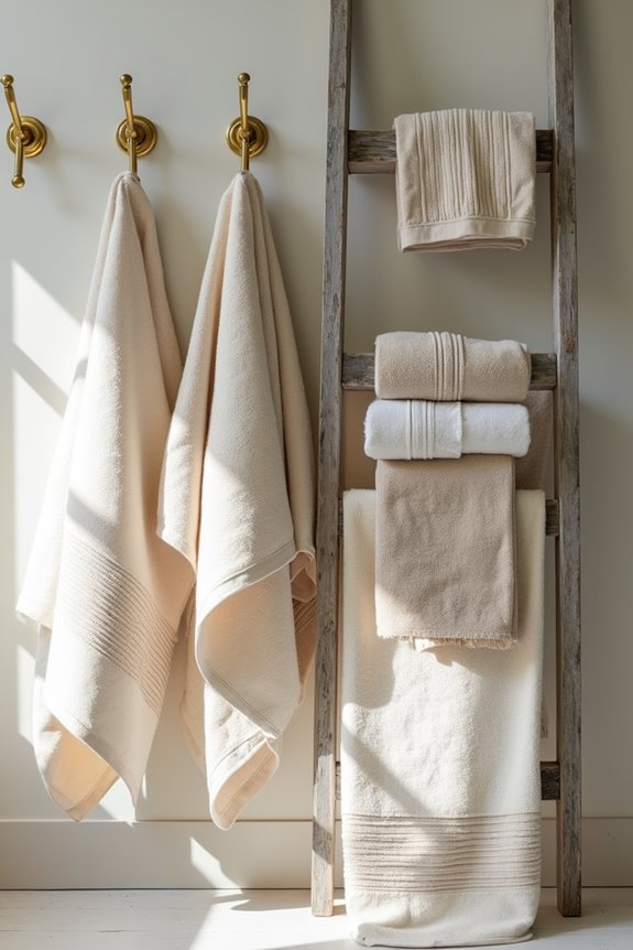 decor hardware towels arrangement