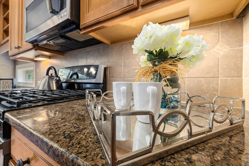 decorate kitchen counters simply
