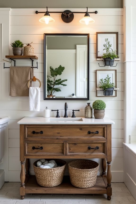 What Bathroom Decor Does Hobby Lobby Have Available 5 farmhouse rustic modern bathroom decor