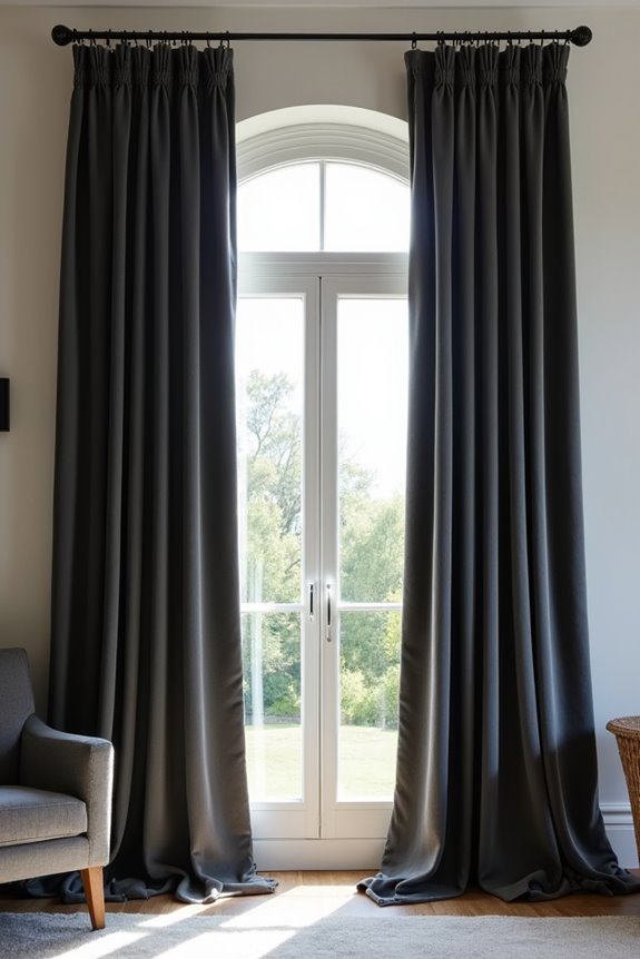 Should Curtains Touch the Floor When You Hang Them? 6 halfway to two thirds up
