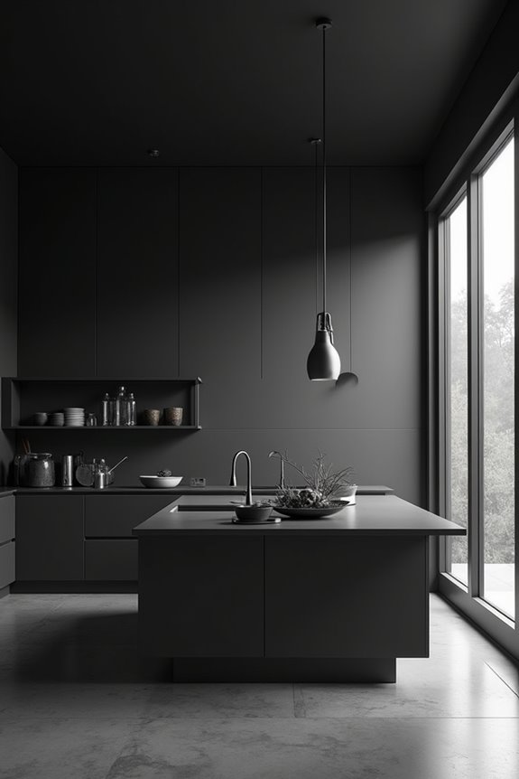 monochrome kitchens need warmth