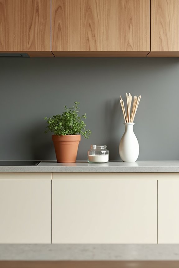 neutral tones anchor layer color accents