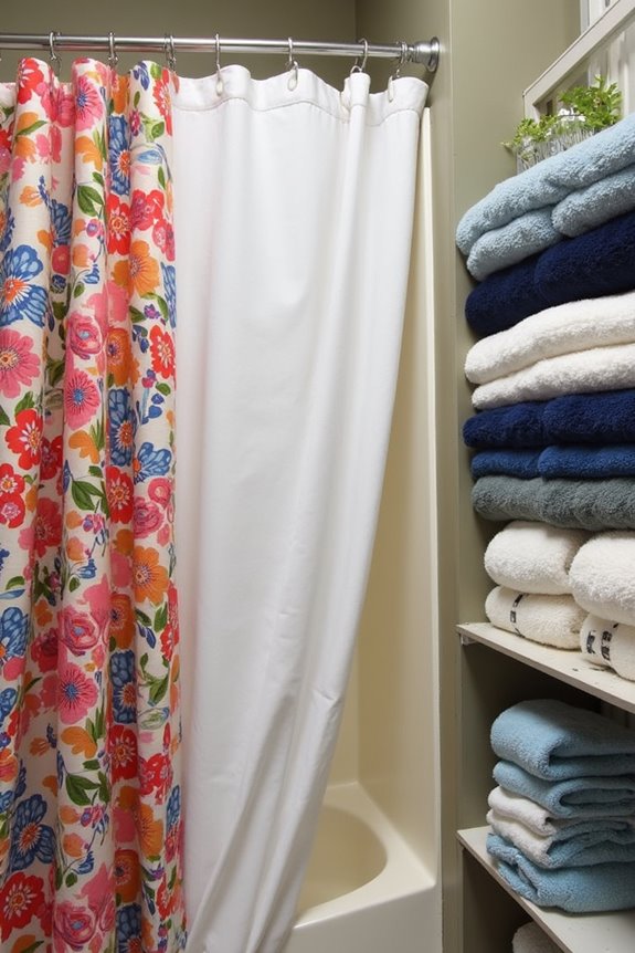 What Bathroom Decor Does Hobby Lobby Have Available 2 shower curtains and towels coordination