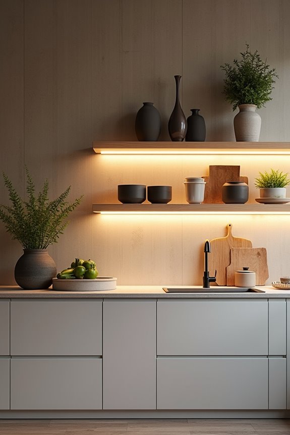 strategic above cabinet lighting enhances