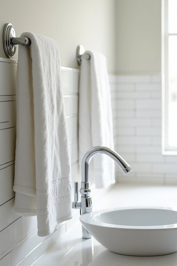 towel bar height standard 48 inches