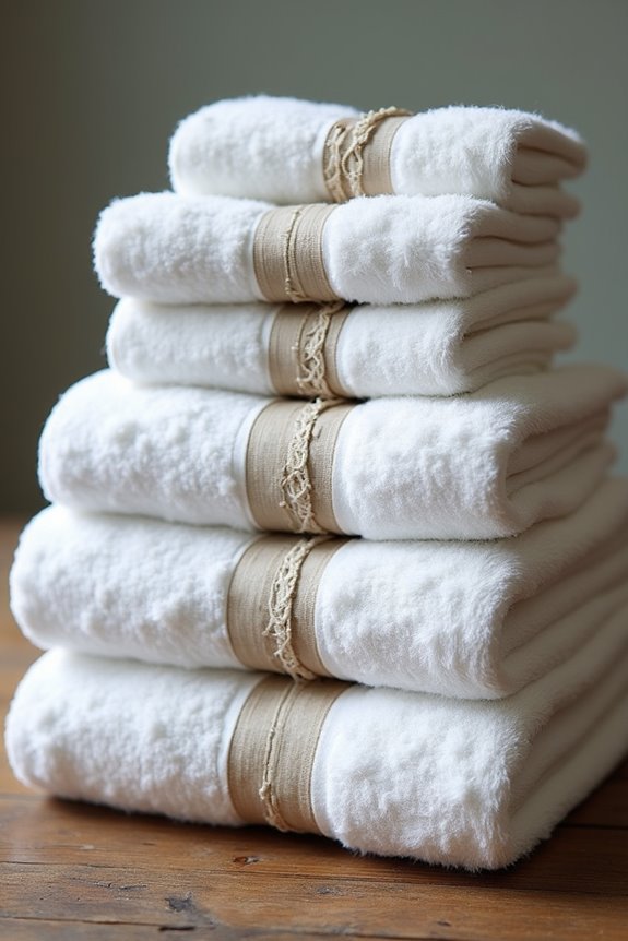 towel ribbon decoration prep